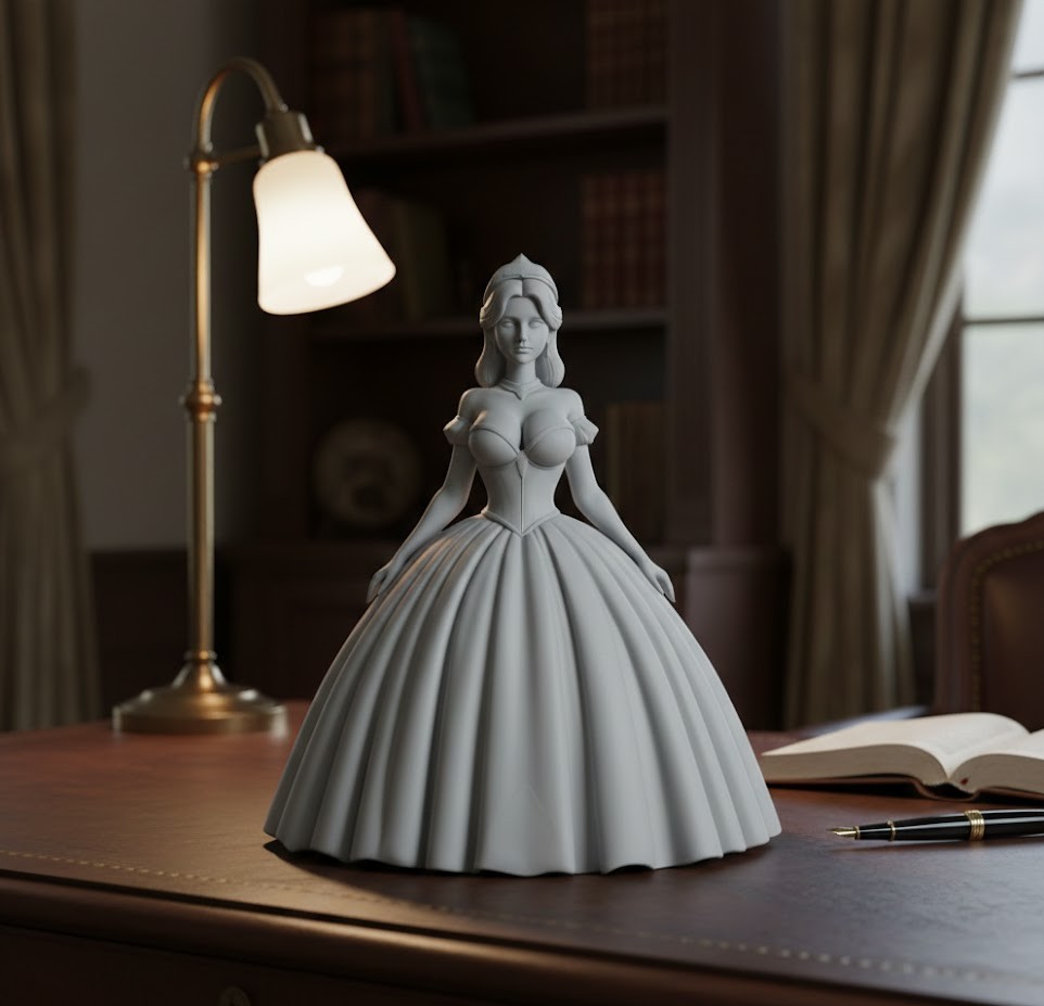 woman in ball gown