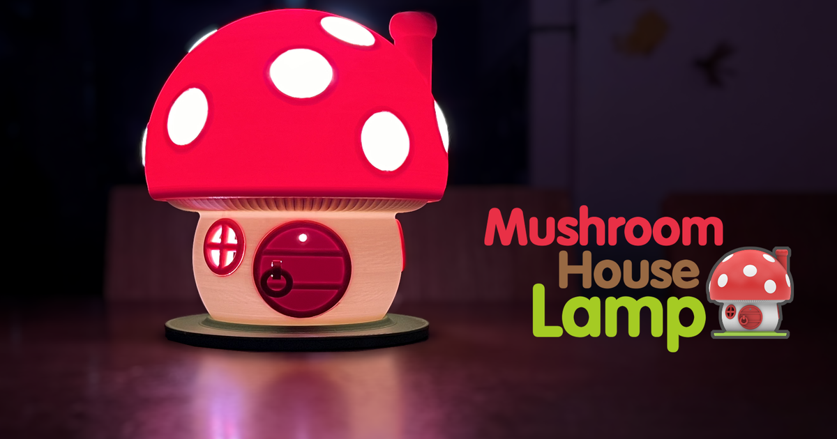 Mushroom House Lamp By Wuguigui | Download Free STL Model | Printables.com