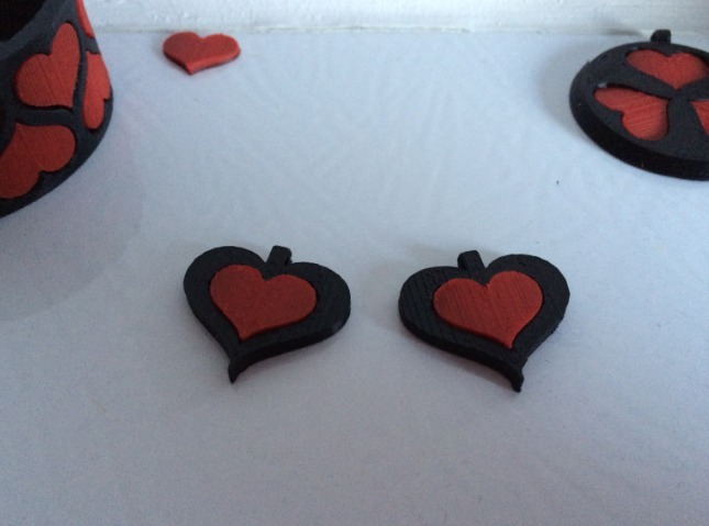 Smal Bezier Heart Armulett or Earring