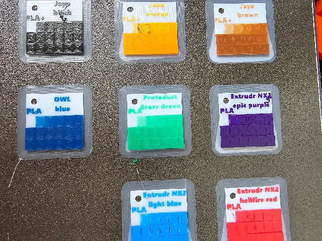 Batch Hueforge TD-Test - Calibrate all your Hueforge Filaments in one print!