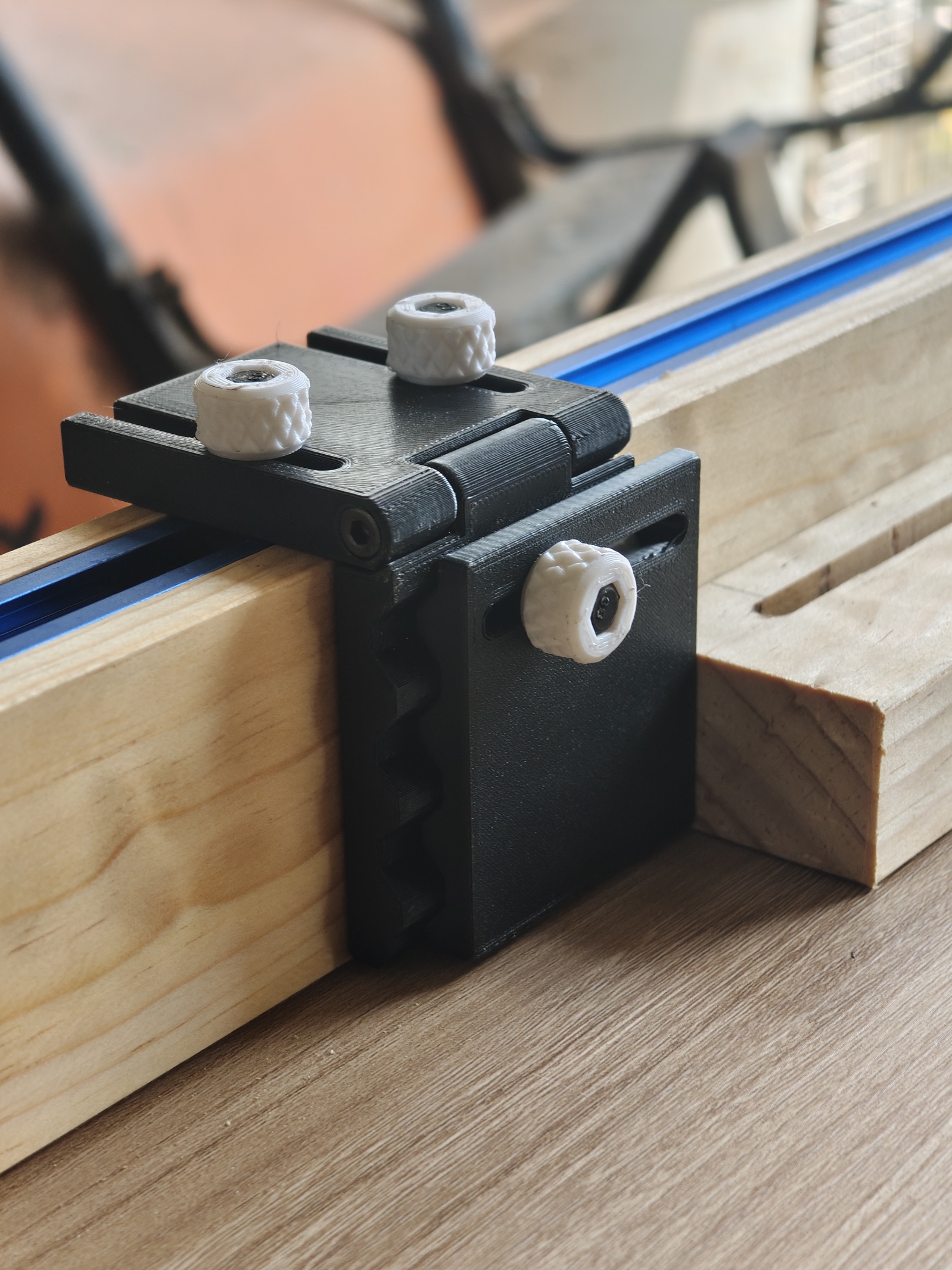 No Deflection Stop Block With Microadjustment and Hinge