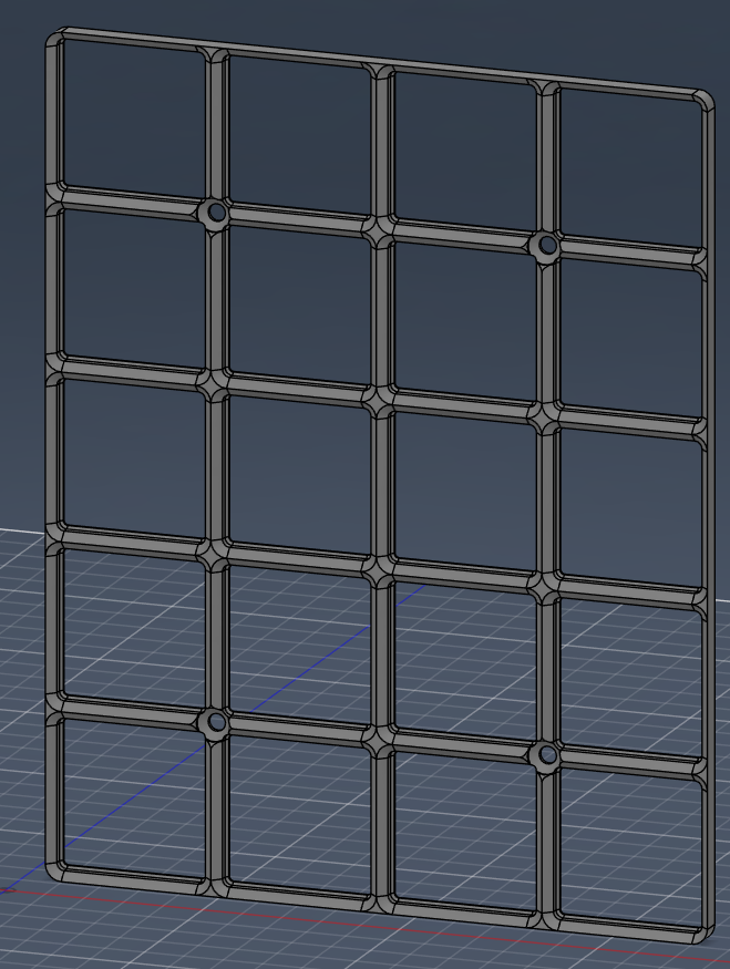 Screw Mounted Gridfinity 4x5 Baseplate