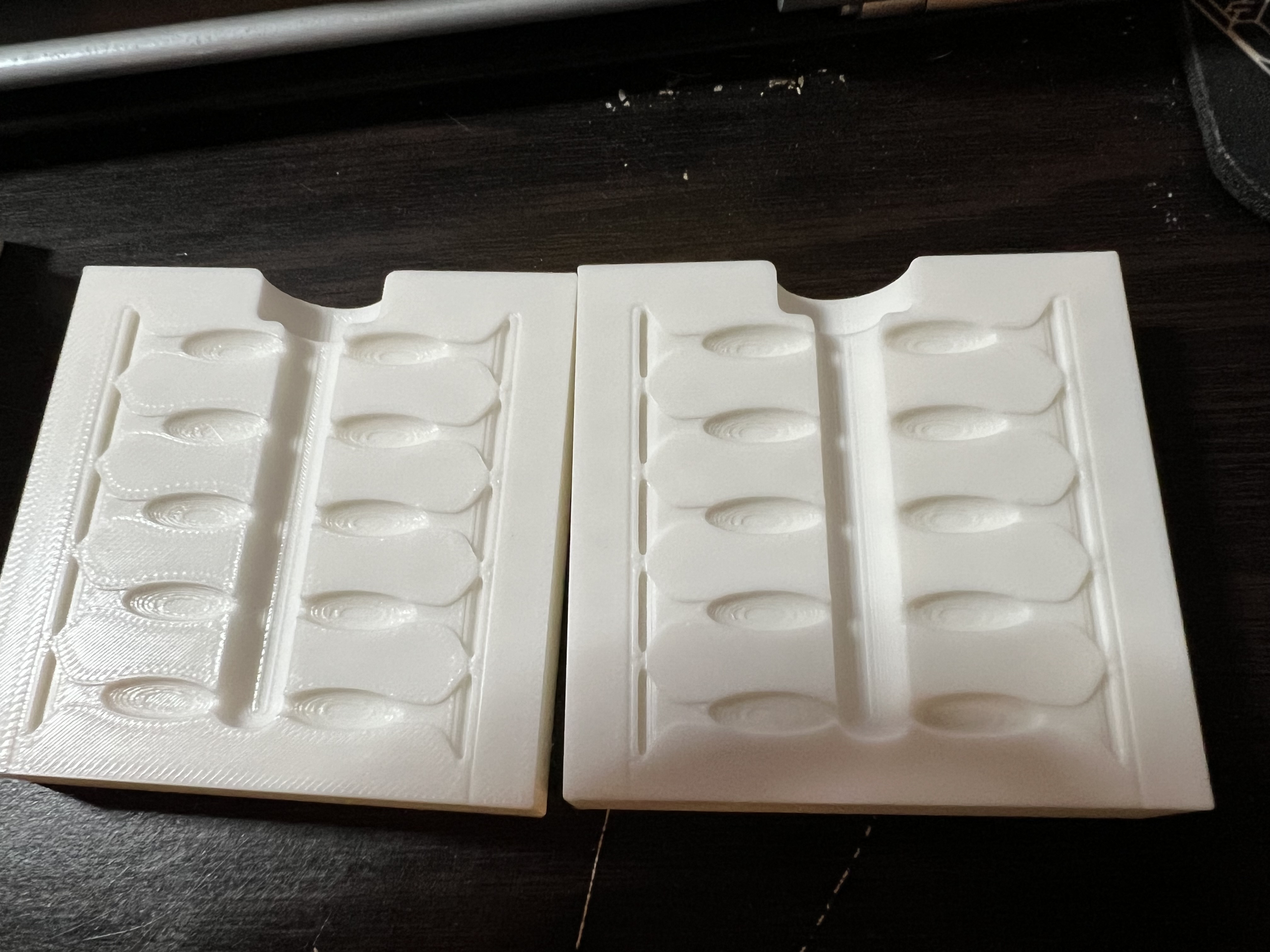 Mini swim bait mold for ice fishing