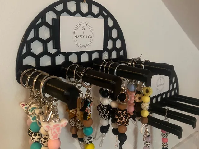 Wall Mount Key Chain Hanger Holder 4 Hook Chain Storage Organizer For Business