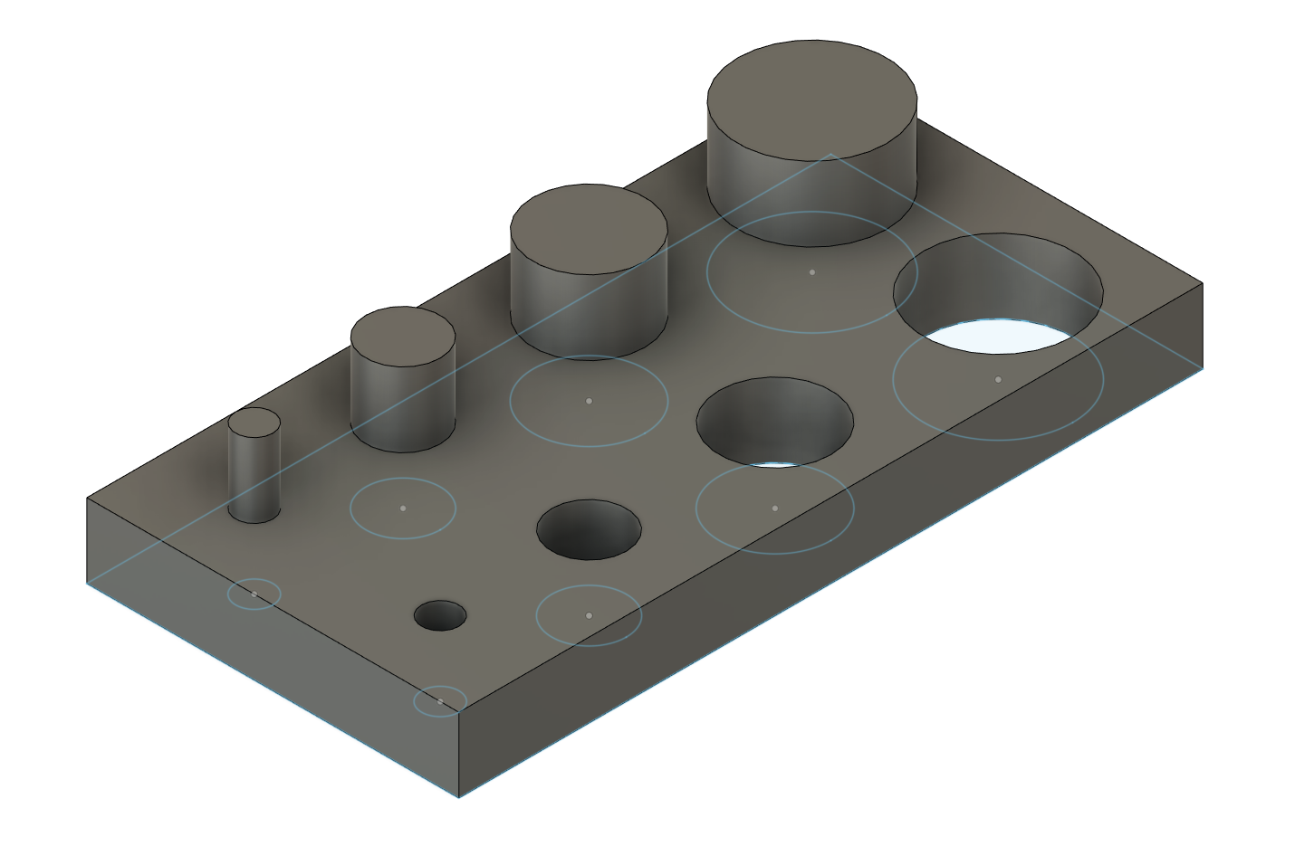 Simple pin/hole calibration print
