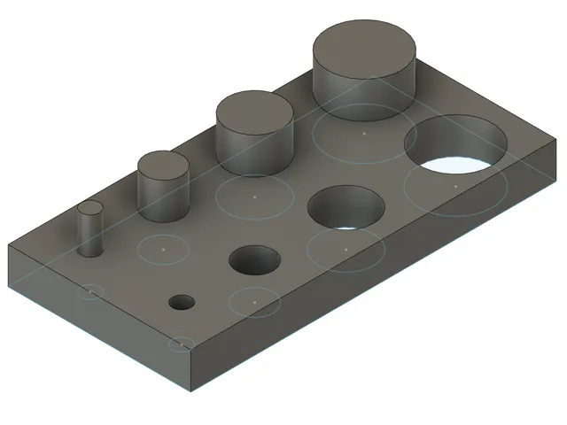 Simple pin/hole calibration print