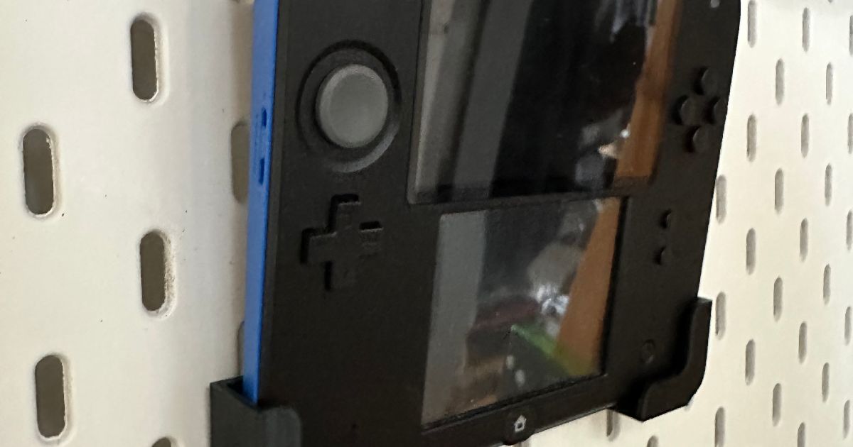 Nintendo 2DS Skadis Mount by flodroid | Download free STL model ...