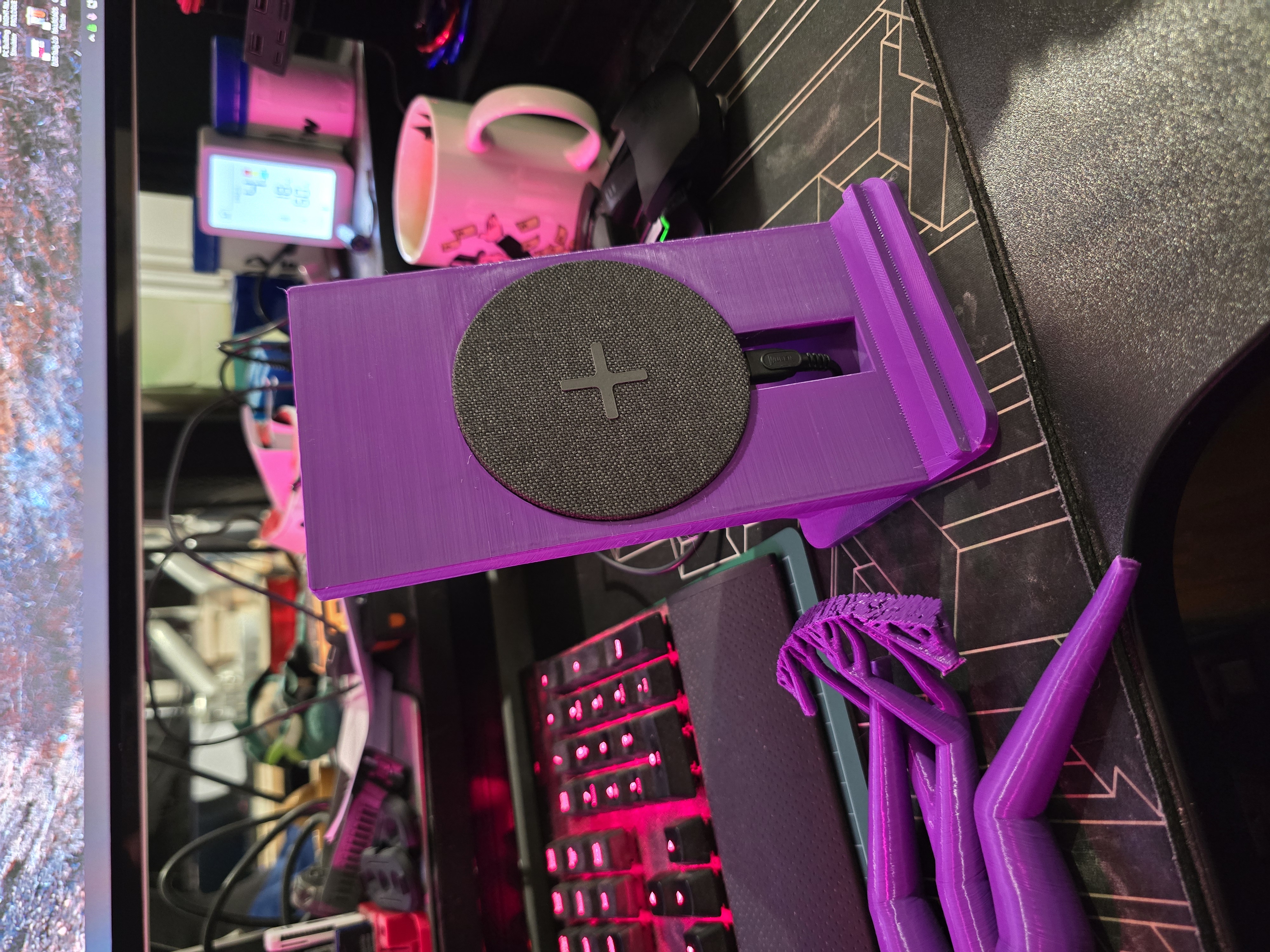 Phone stand with built in ikea charger
