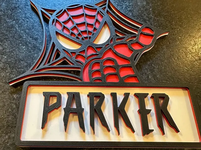 Spiderman Name plate for child's room