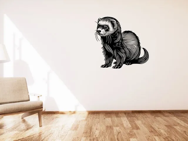 Ferret / Fretka wall or table decoration