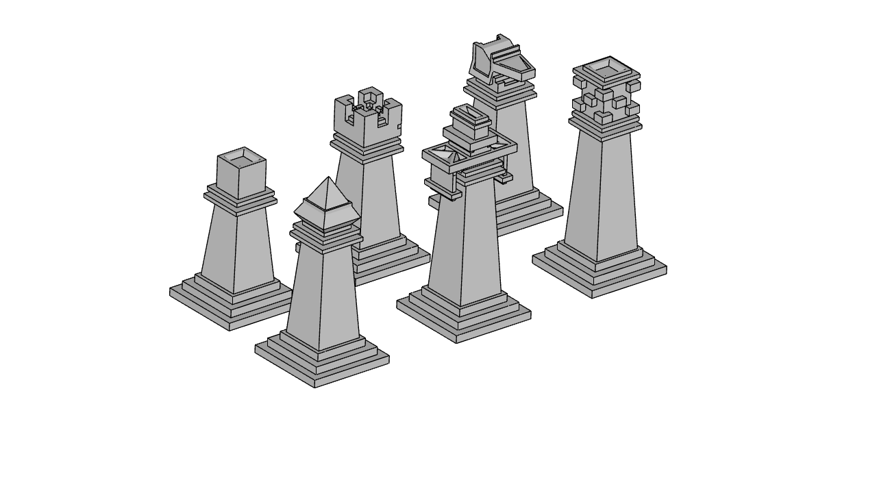 Experimental Chess Figures