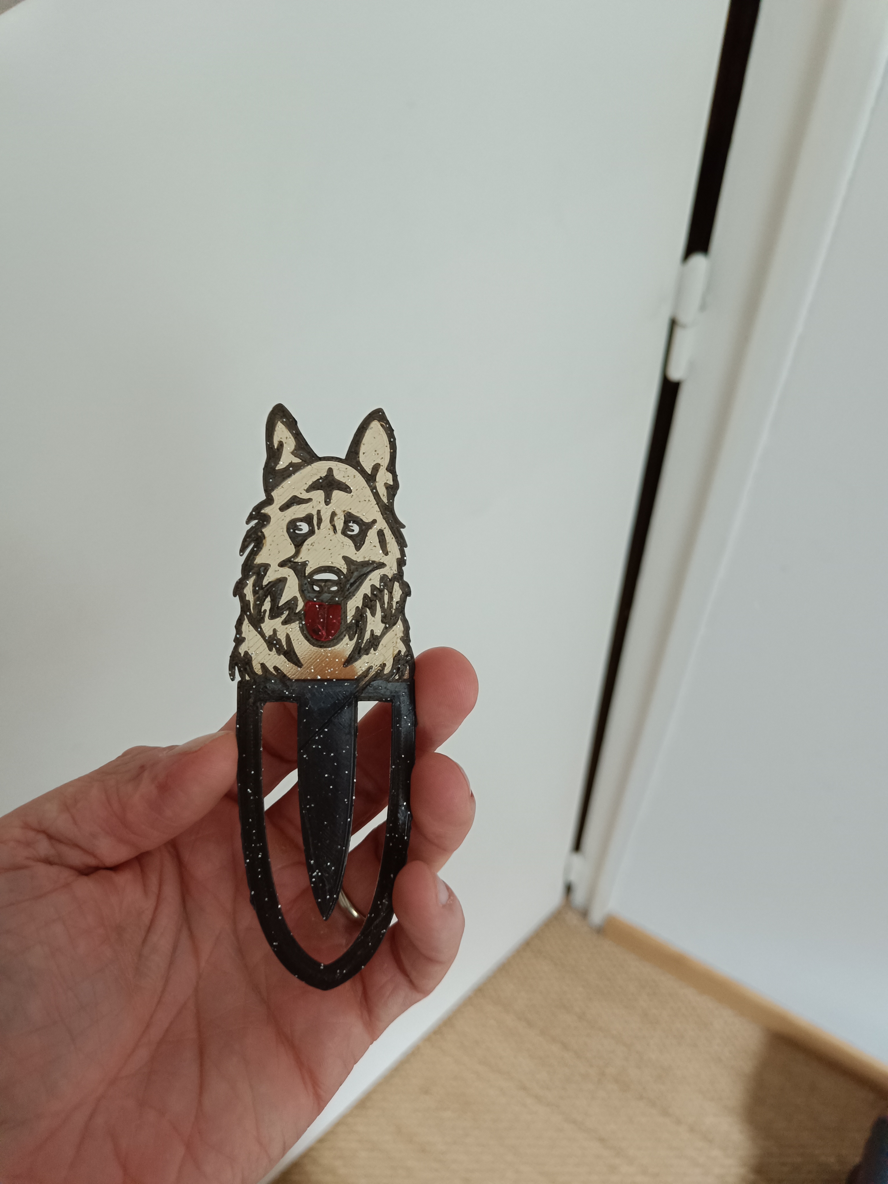 German sheperd bookmark thin