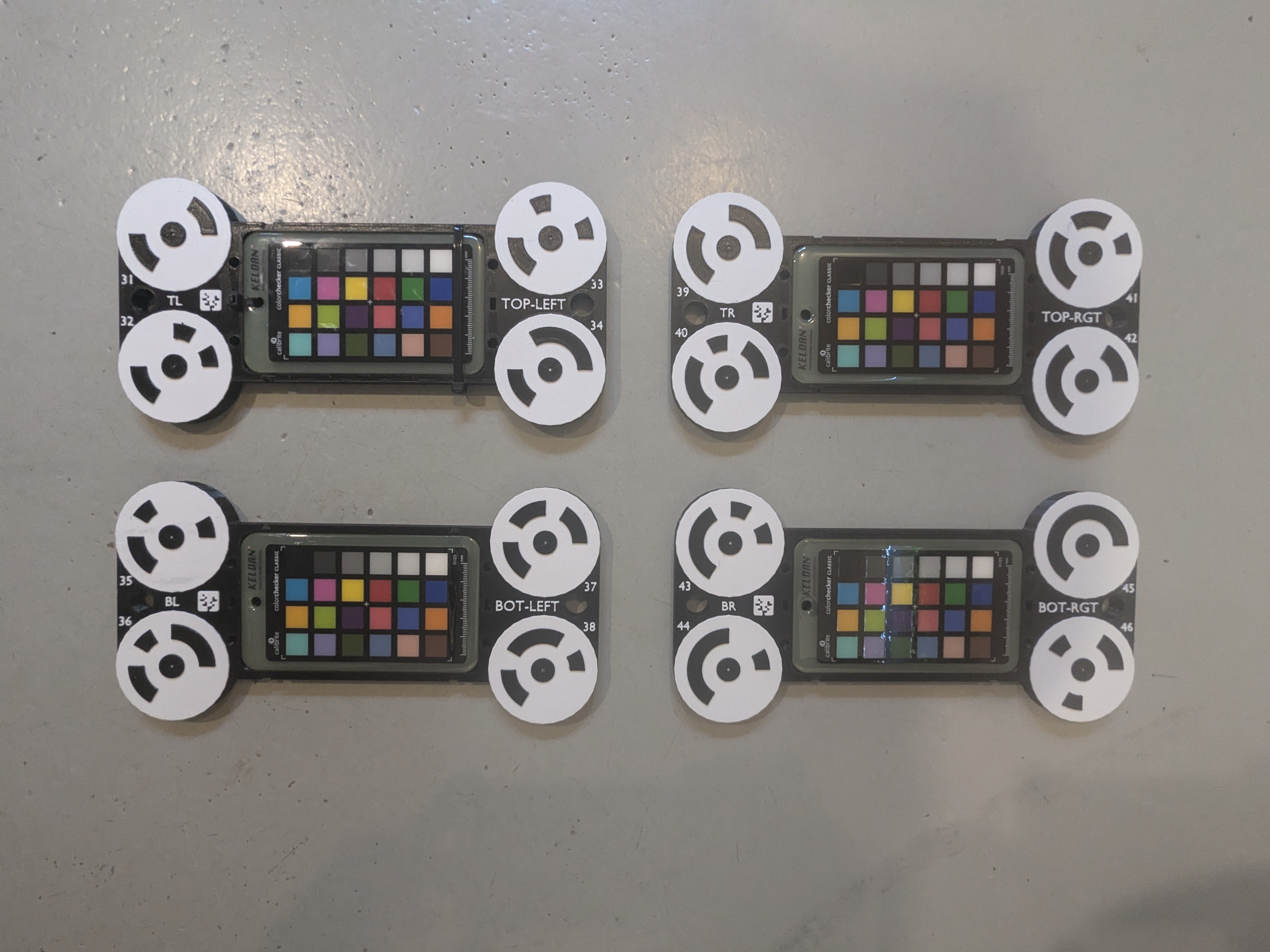 Photogrammetry scaling and color calibration targets