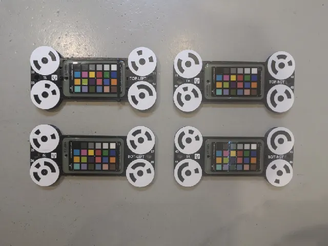 Photogrammetry scaling and color calibration targets