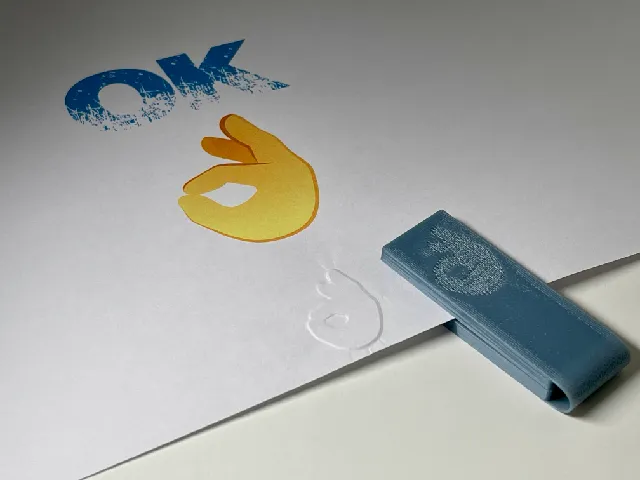 OK Sign Paper Embosser Stamp