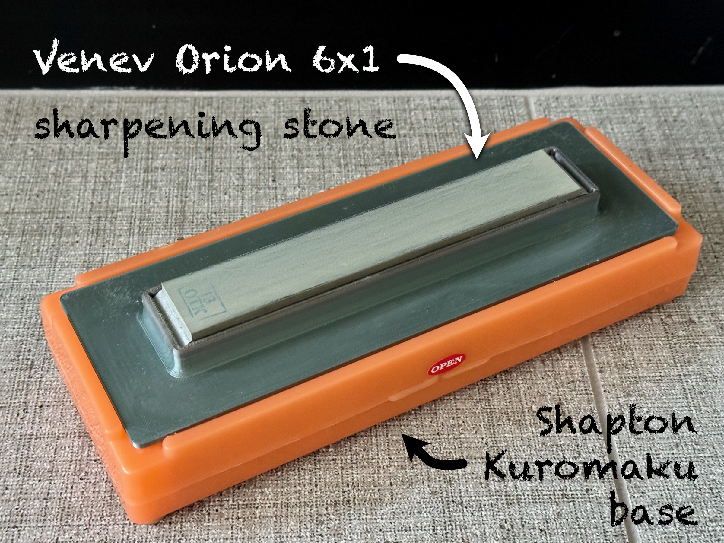 Venev 6x1 sharpening stone holder for Shapton Kuromaku base by Josh