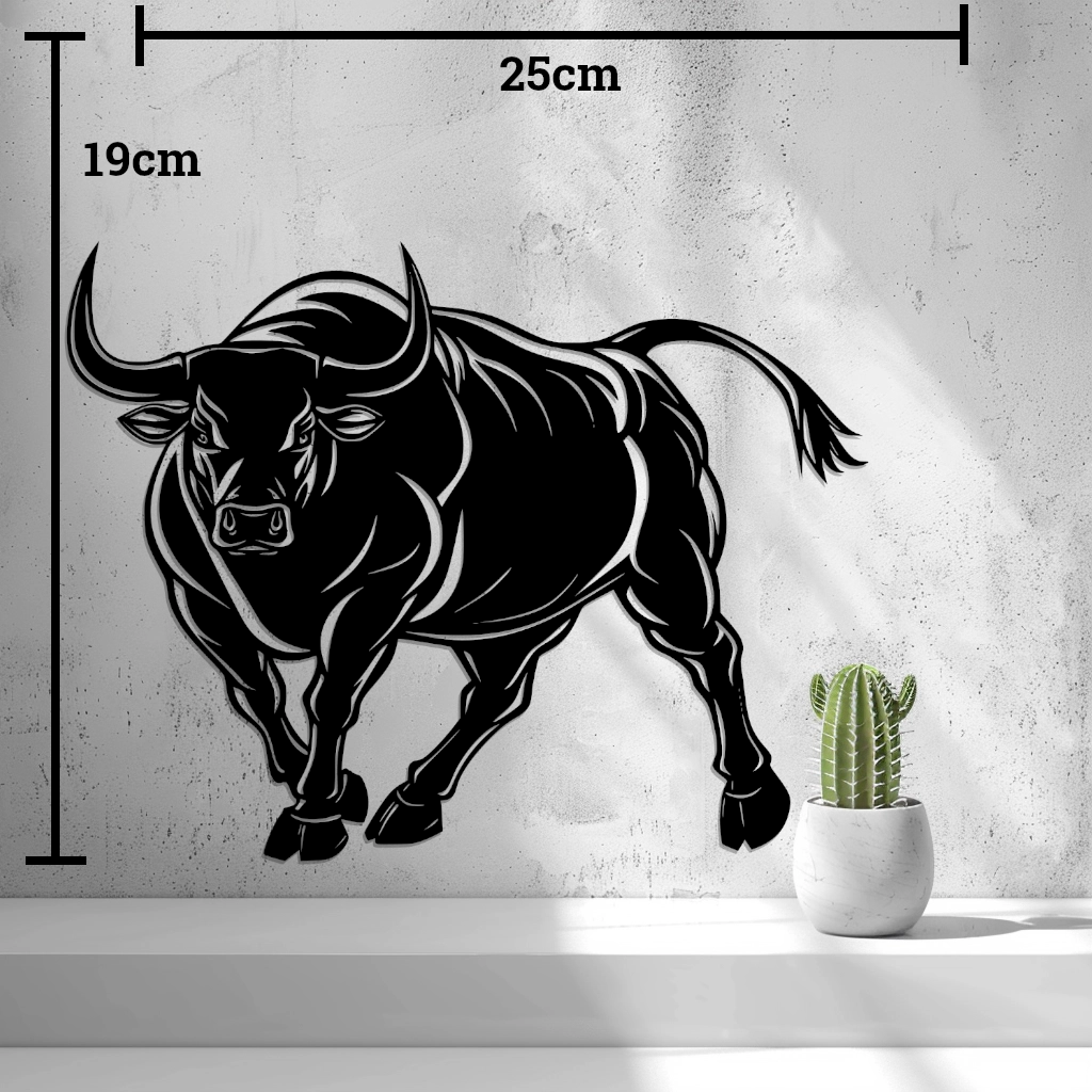 Bull Wall Art by 2D Art | Download free STL model | Printables.com