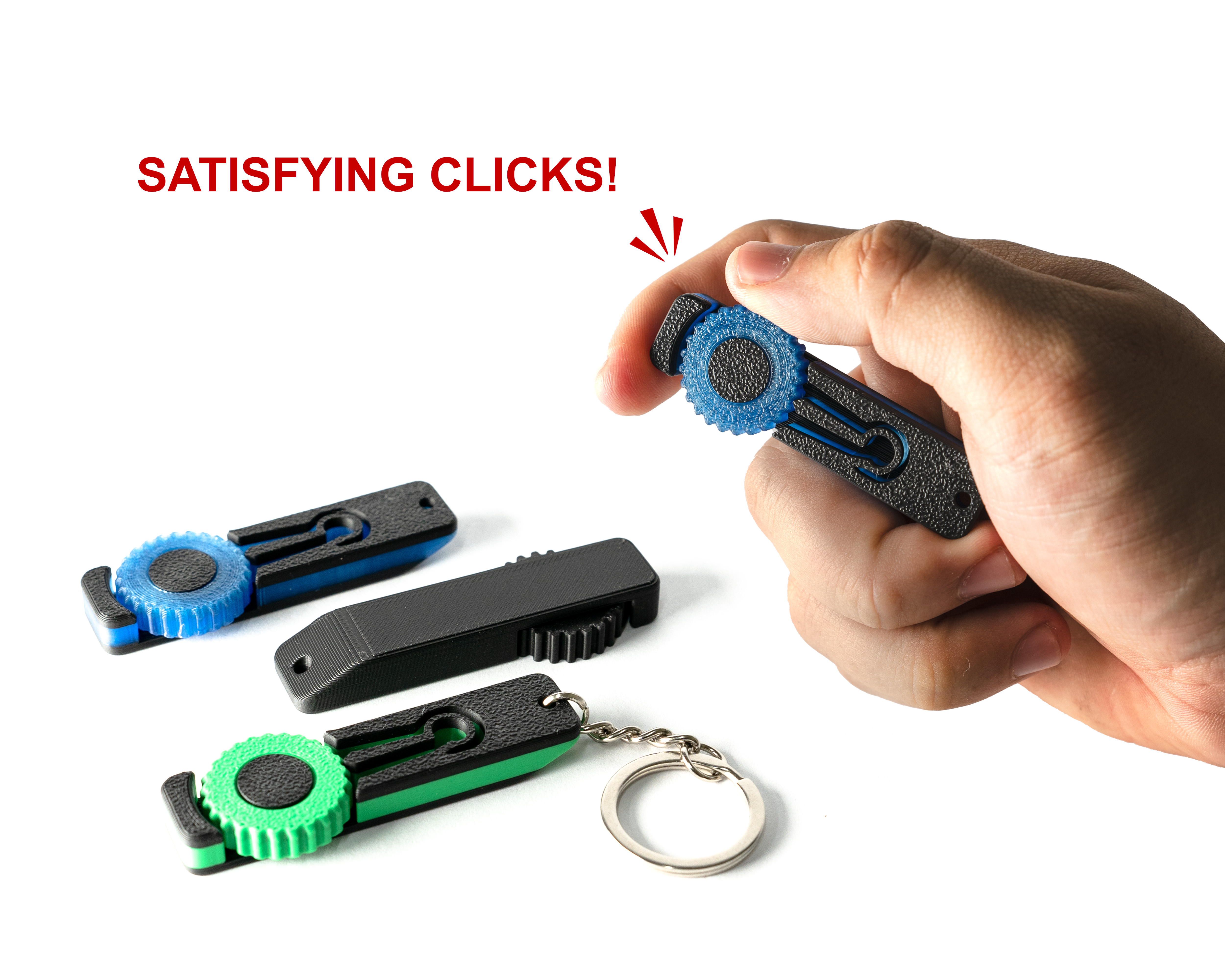 Print in Place Clicky Fidget Keychain