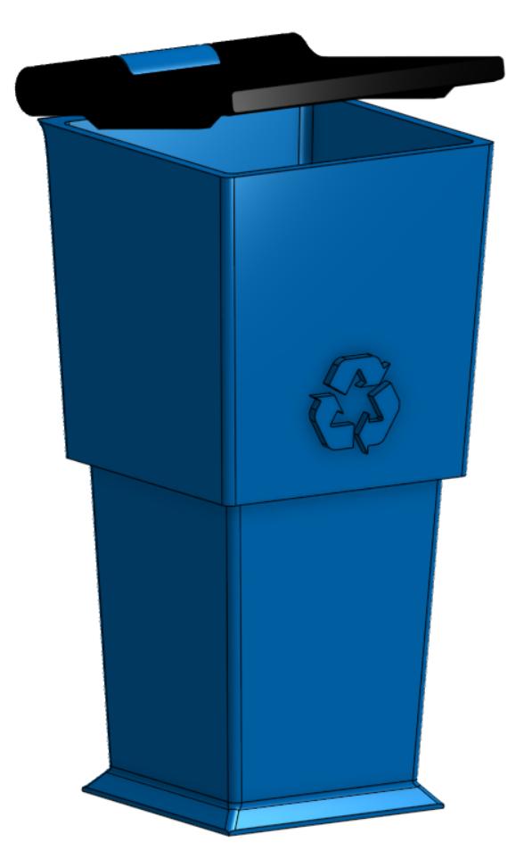 Miniatura 2 do modelo 3D Collapsible Garbage Bin / Container