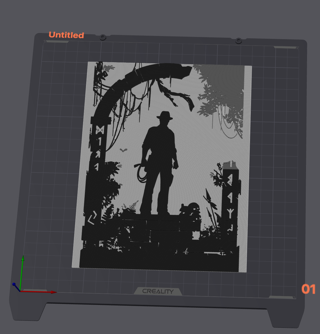 Indiana Jones Wall Art by Alejandro Díaz | Download free STL model ...