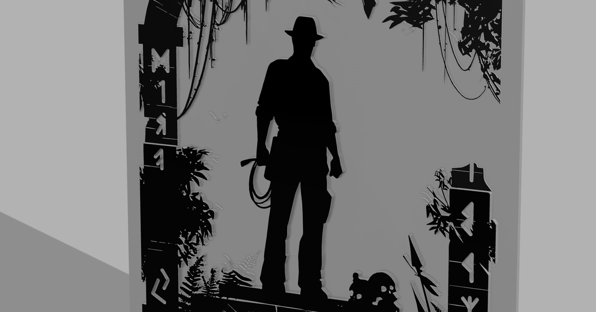 Indiana Jones Wall Art by Alejandro Díaz | Download free STL model ...