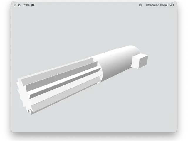 Optimized STL of the Tube for "Knob for bathtub/Badewannenknopf"