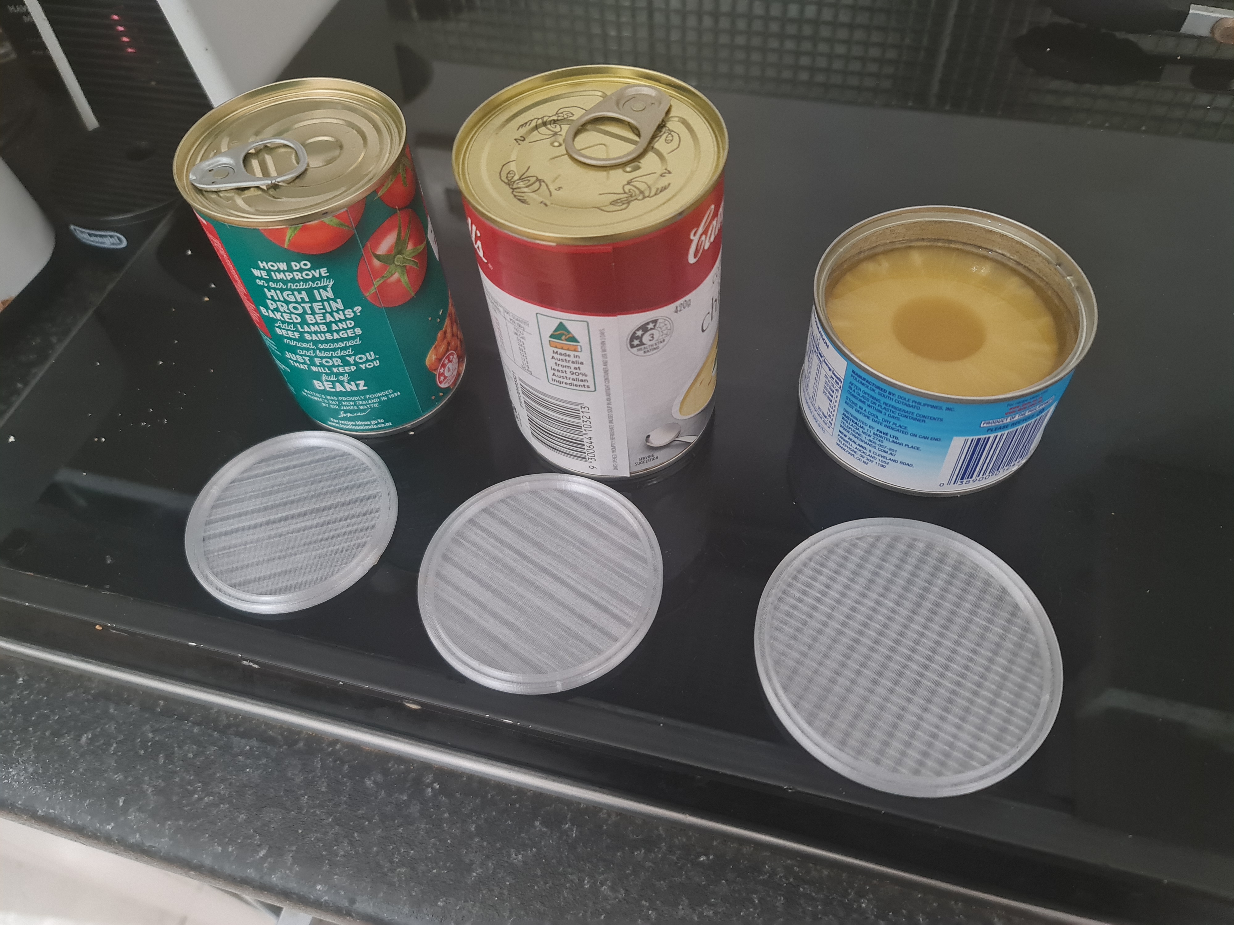Tin Can Lids for Fridge Storage