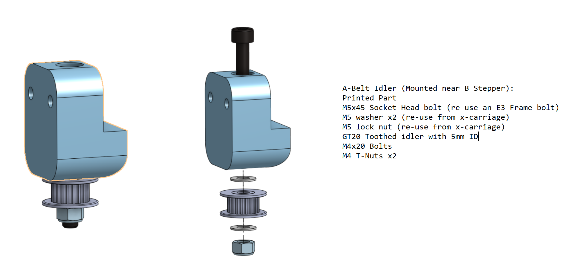 Ender 3 (V1/Pro) to CORE XY modification 3D model thumbnail