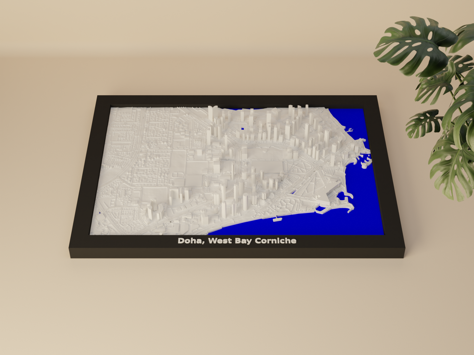 Doha, West Bay Corniche, Qatar - 3D Miniature