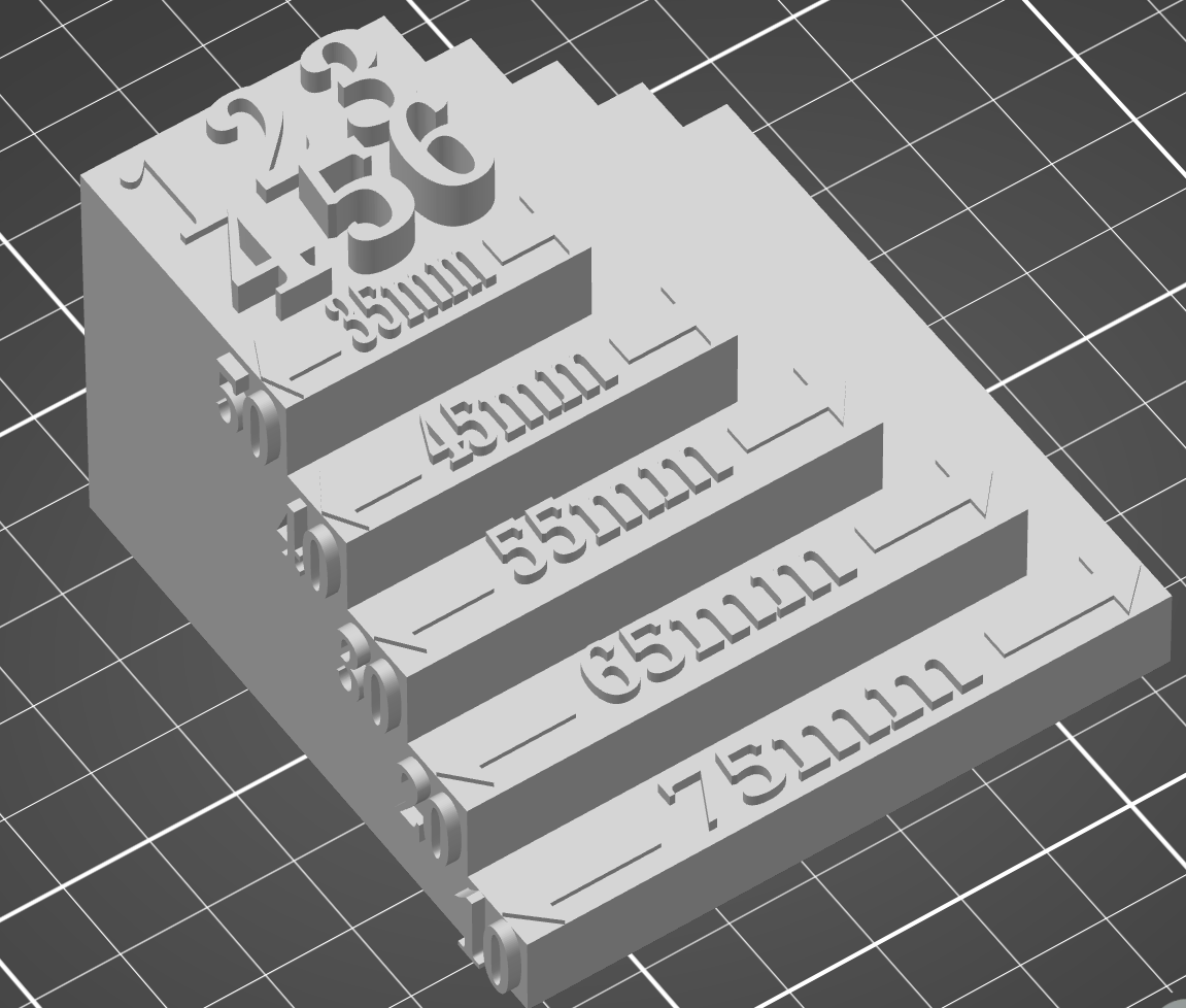 Stepped square measurement calibration stack 3D model