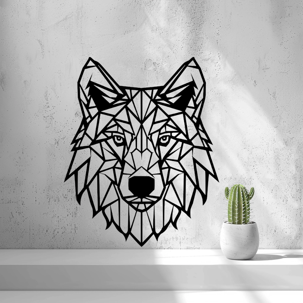 Low Poly Wolf Wall Art by 2D Art | Download free STL model | Printables.com