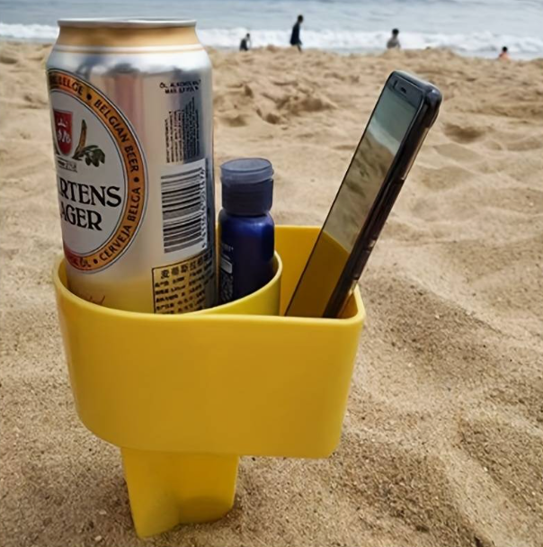 Beach Cup Holder Coaster Set with Phone and Snack Compartments