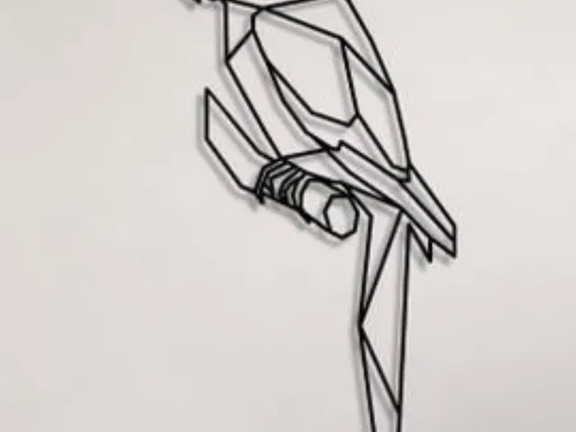 Loro geométrico decorativo dos modelos