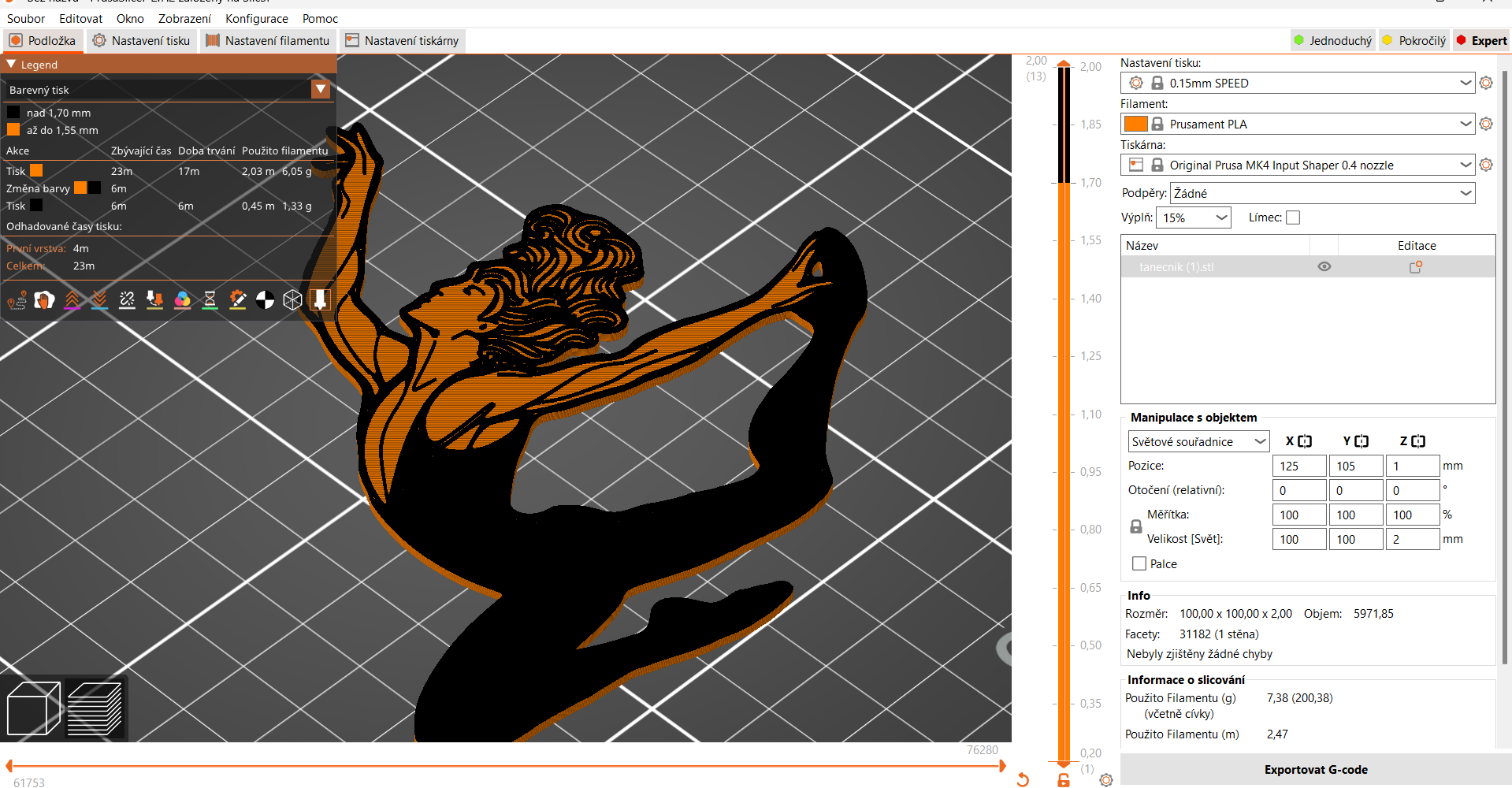 Keychai: Dancer 1 (two colours) von Nina Máčová | Kostenloses STL ...