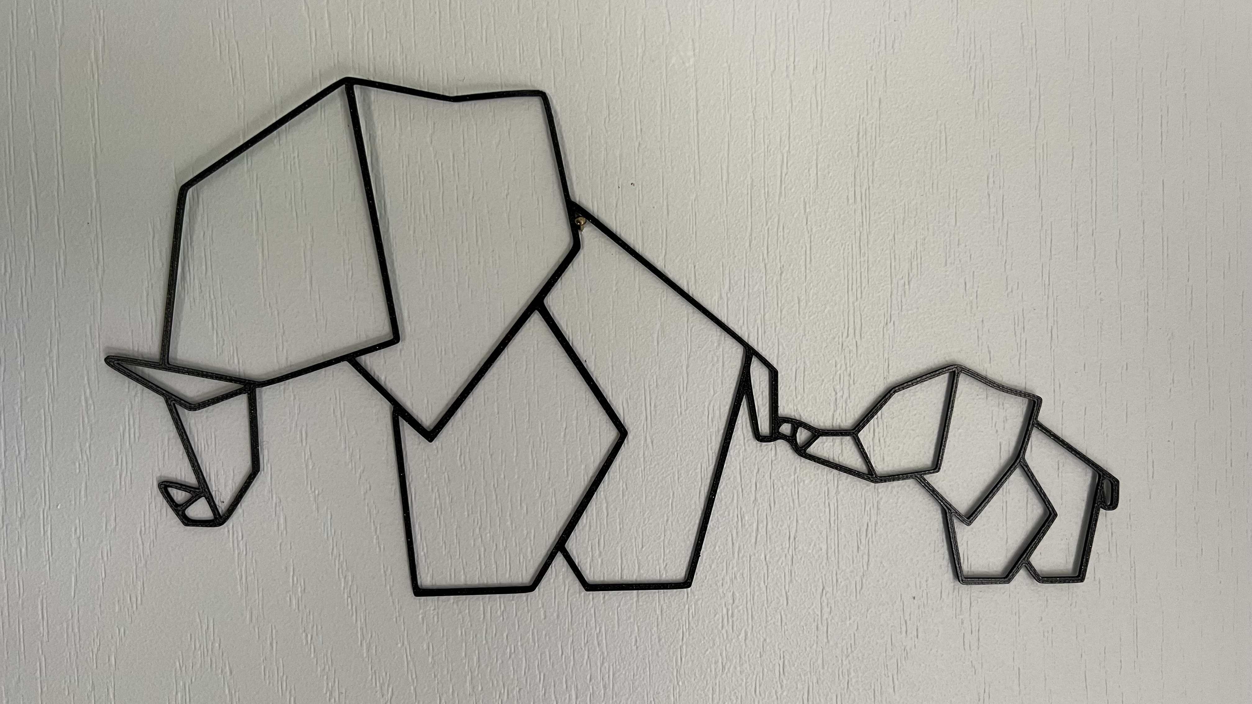Baby Elephant With Mum Wall Art