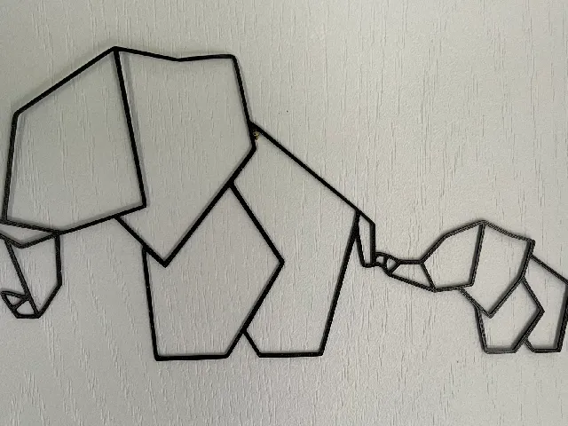 Baby Elephant With Mum Wall Art