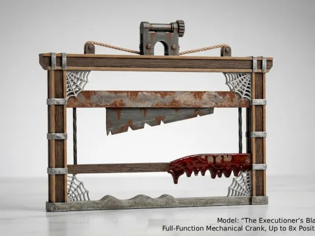 The Executioner’s Blade: Fully Functional Guillotine Décor
