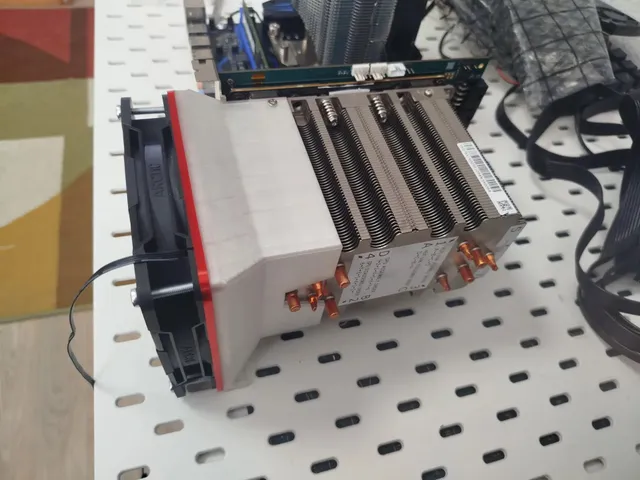 Tesla V100 SXM2 Cooler Adapter (120mm Fan) / Переходник Tesla V100 SXM2