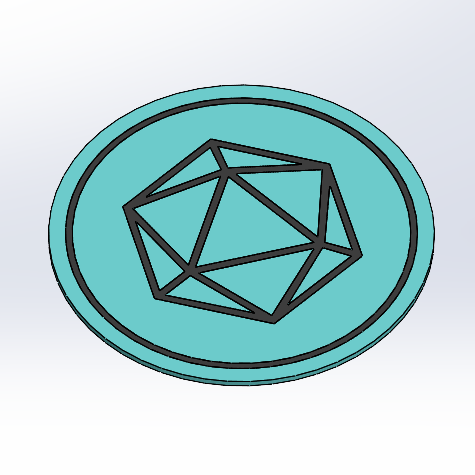DICE LOGO D&D CUP HOLDER PORTA COPOS