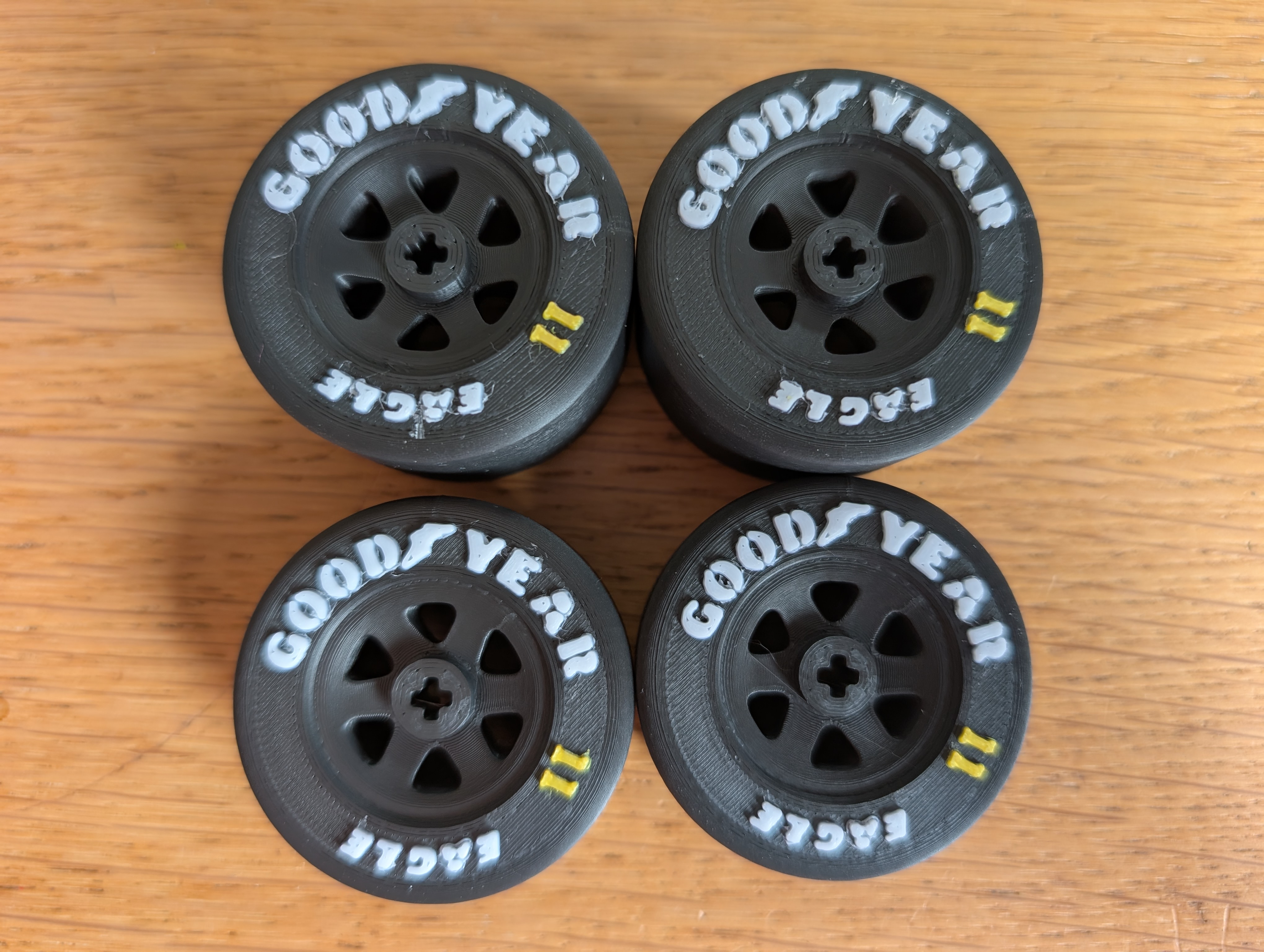 Prost version LEGO set 10330 McLaren  Formula 1 car tyres/wheel with  logo's