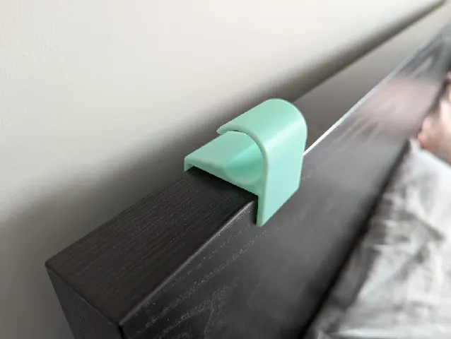 IKEA Malm Headboard (41mm) CPAP hose holder