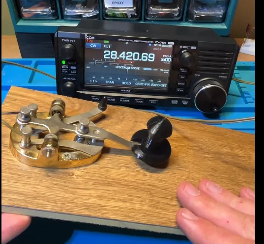 J-38 Straight Key Navy Flameproof Knob by Jason T | Download free STL ...
