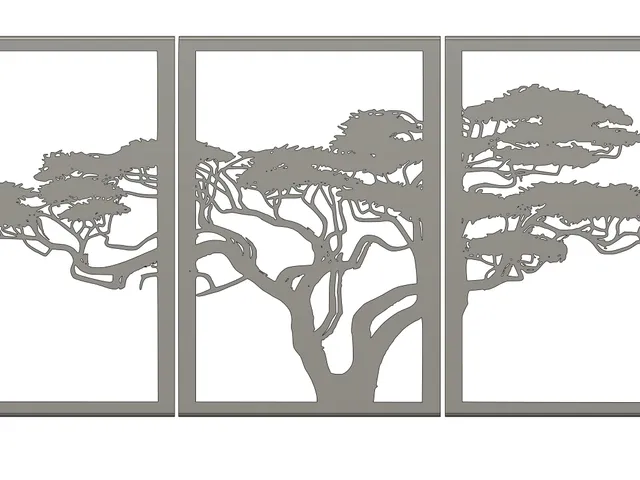 décoration murale triptyque arbre