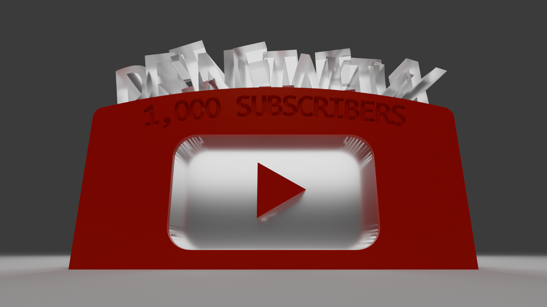 Deinfinityx 1000 Subscriber Playbutton