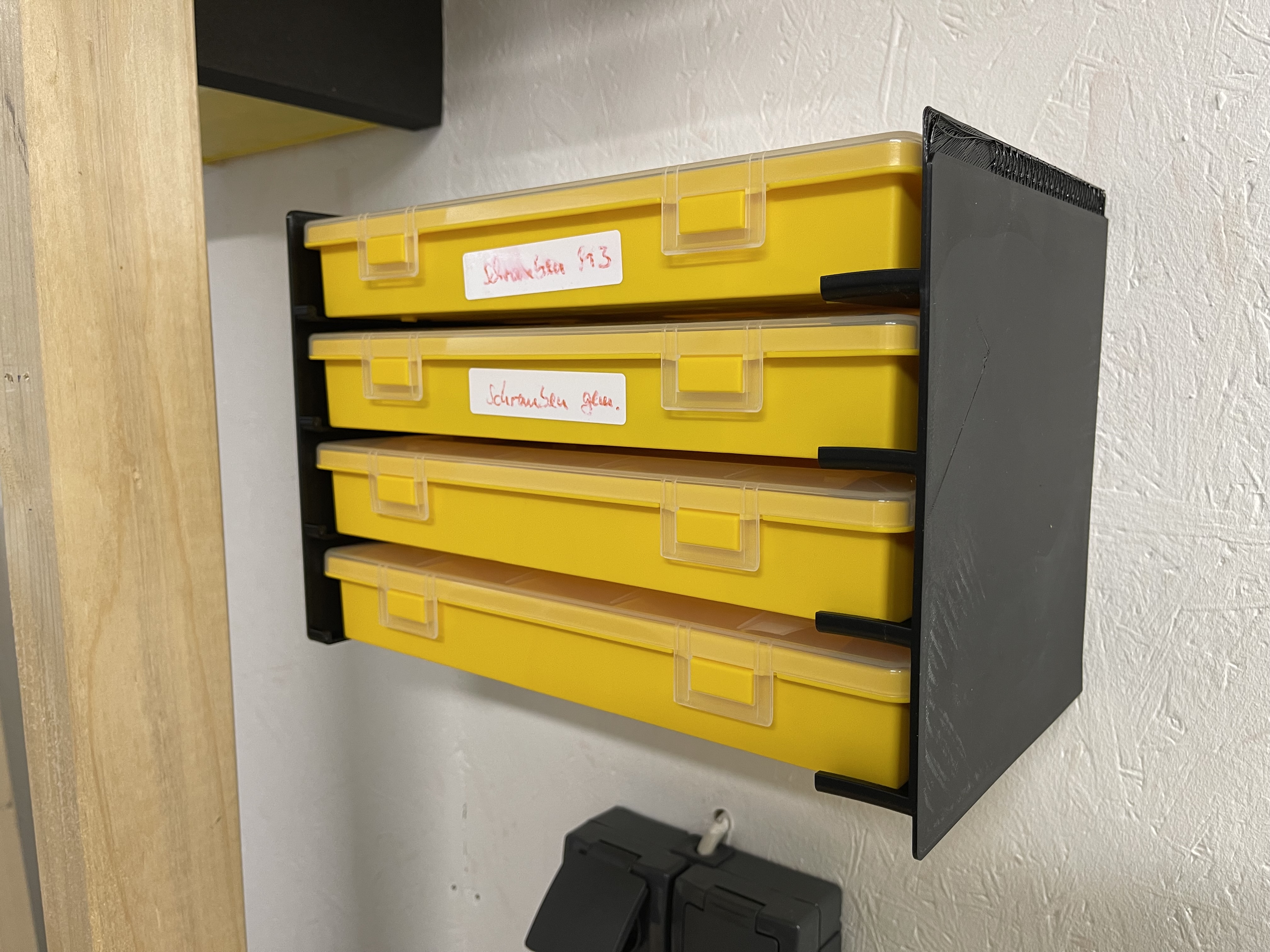 Spare Parts Box holder / Regal für Sortierkästen