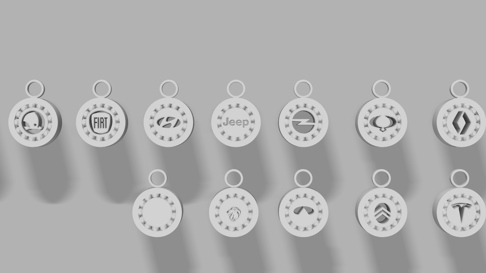 Rotating Car bearing keychains
