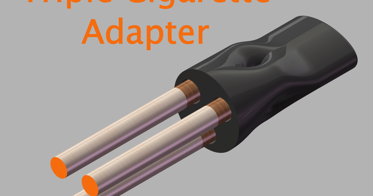 Triple Cigarette Adapter by XYZWERKZ | Download free STL model ...