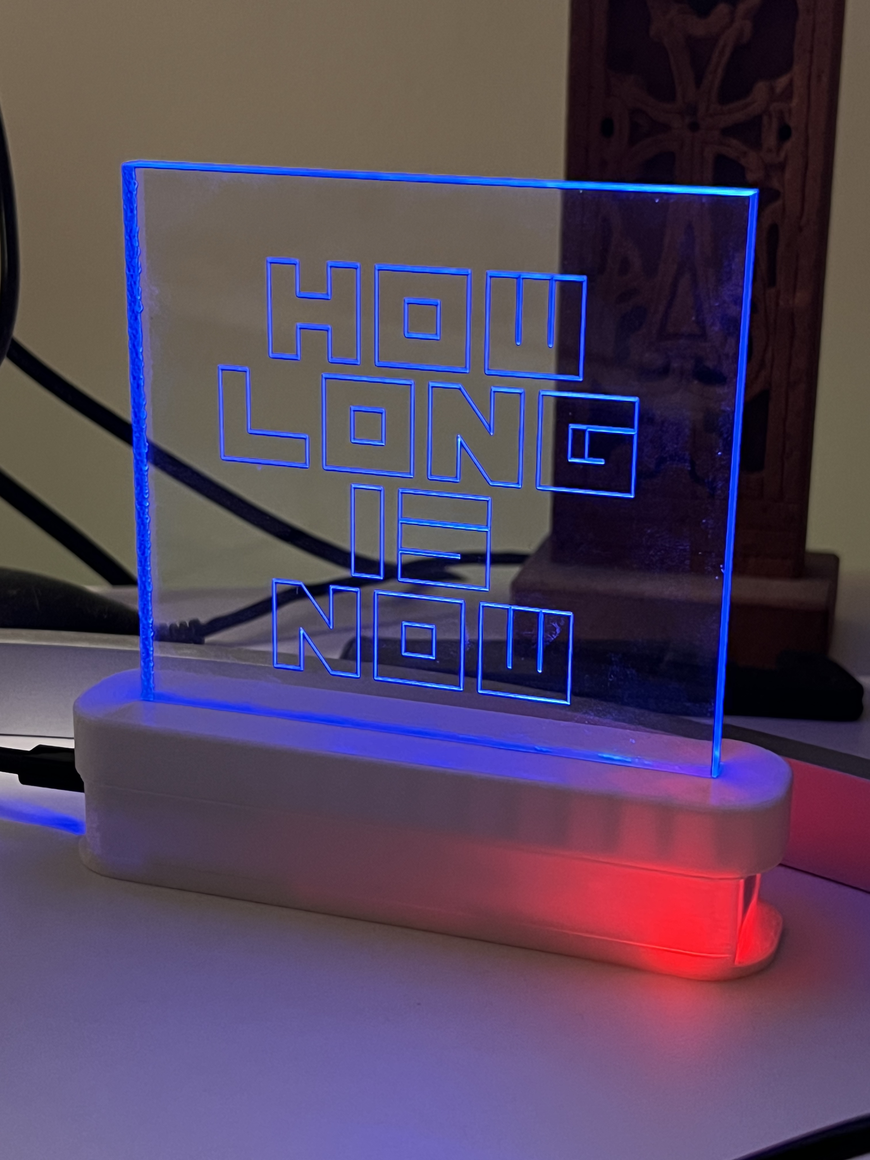 LED Strip Holder for 100mm x 6mm Acrylic Glass