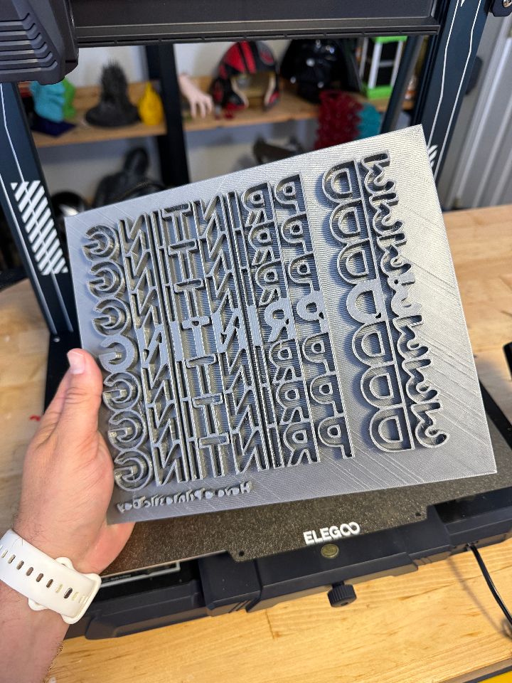 3D Baskı İşareti / Sanat (Sadece Plastik Aparattır!!!)