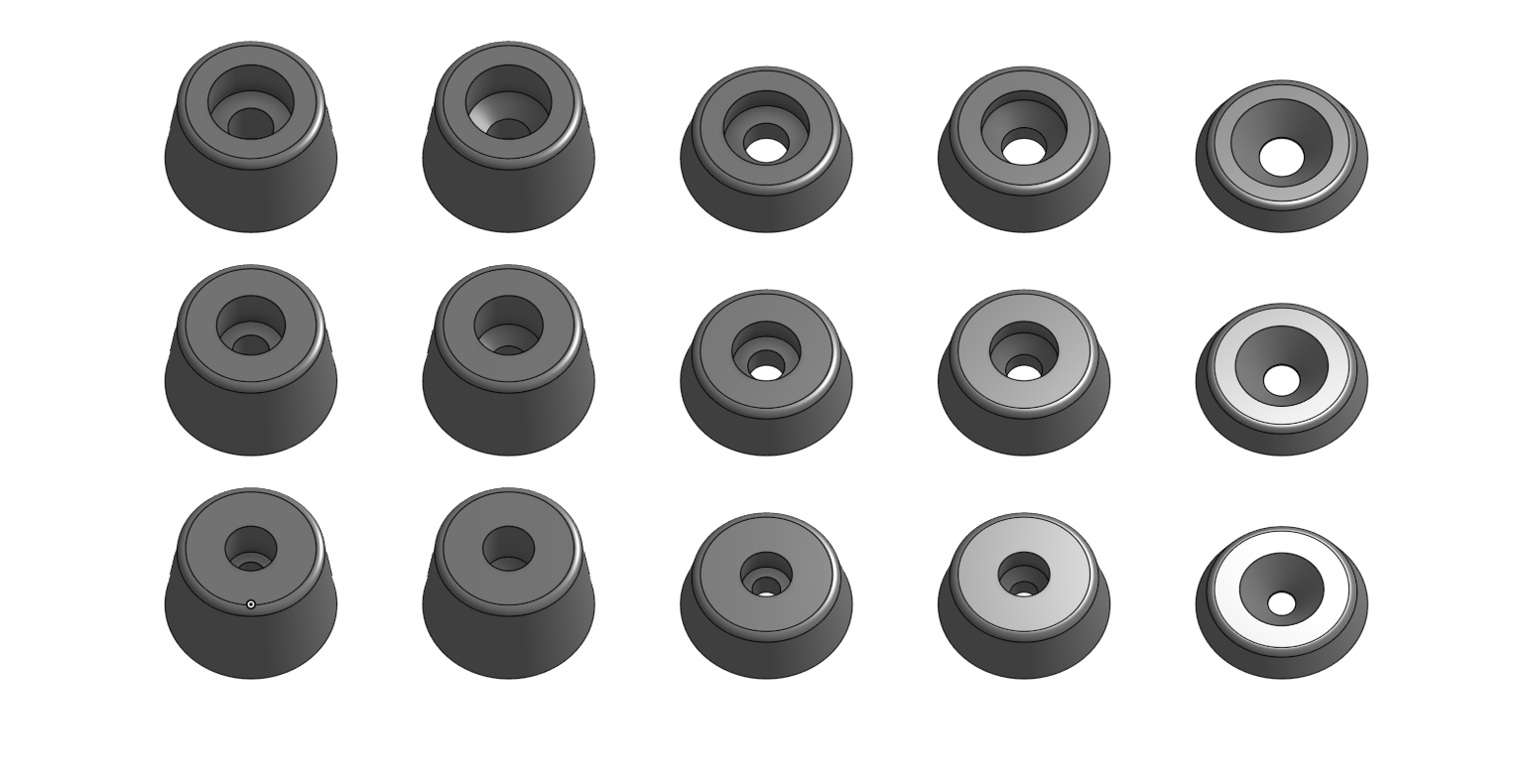 4x Anti-Vibrations-Gummispulen – Halterungen Für Produktbild-Vorschau 2